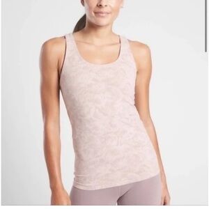 Athleta Frosted Floral Scoop Neck Athletic Tank Top size Medium